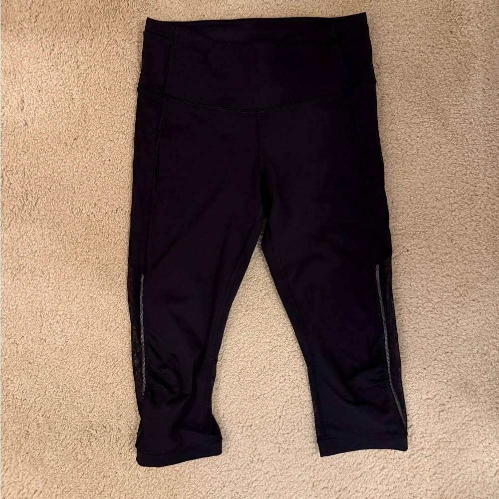 Lululemon Athletica Black Cropped Leggings Performance Fit